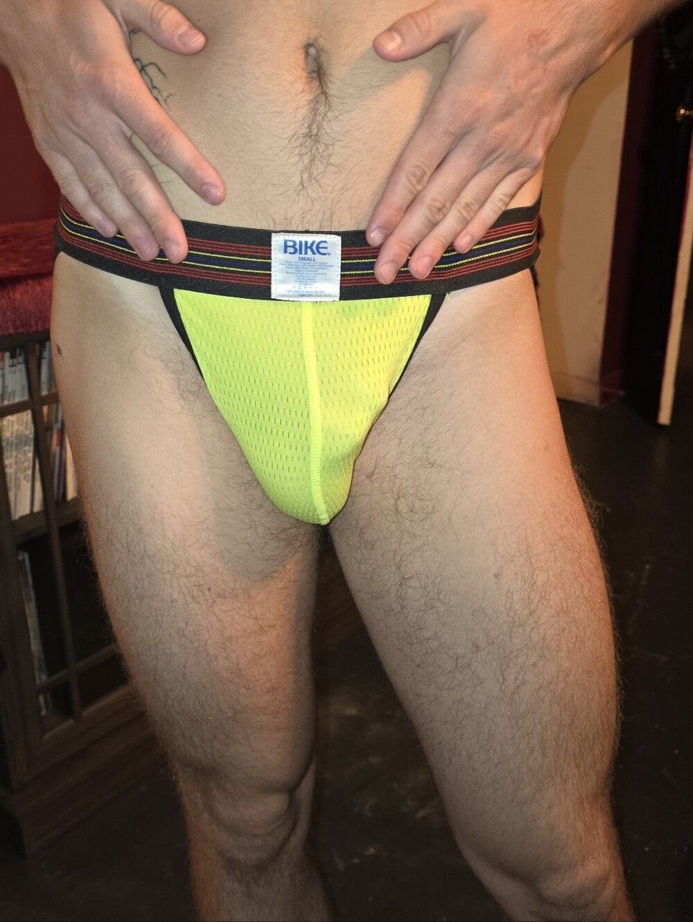 Men's Neon Yellow Athletic Jockstrap - High-Visibility Support